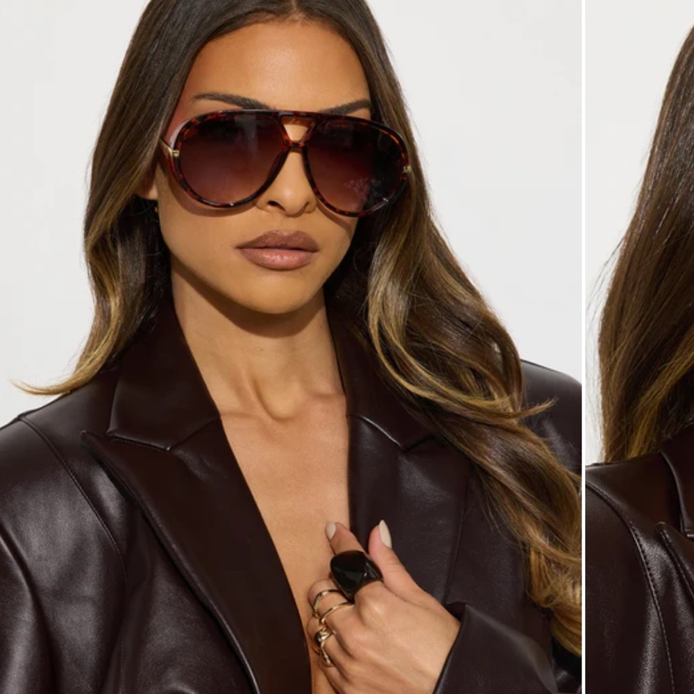 Eyes Hooked Shield Sunglasses - Tortoise